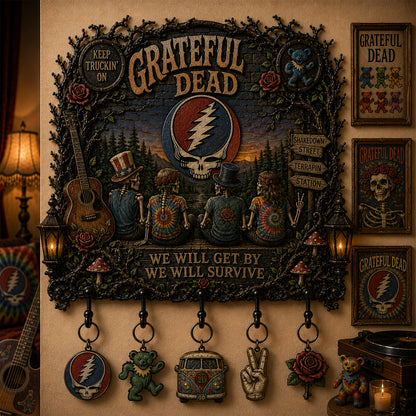 Grateful Dead Wall Key Holder – Collectible Wall Key Holder Decor