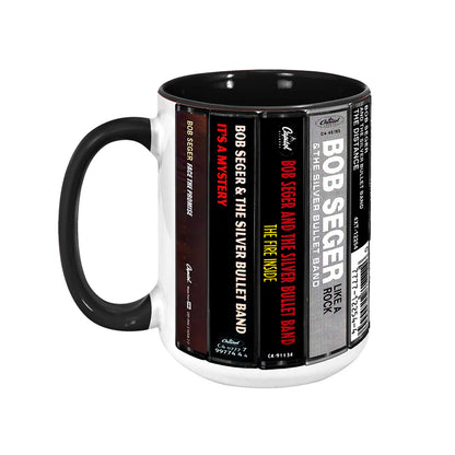 Bob Seger Albums Cassette Collection Retro Accent Mug