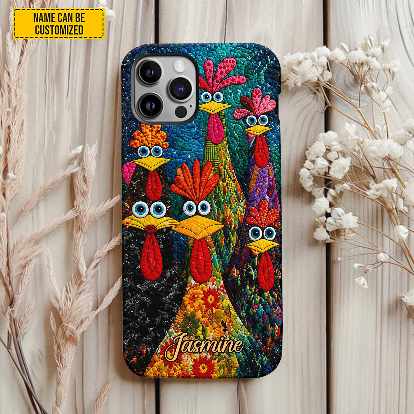 Personalized Funny Colorful Chicken Phone Case