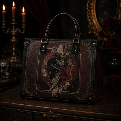 Gothic Bat Leather Handbag – The Perfect Gift for Dark Souls