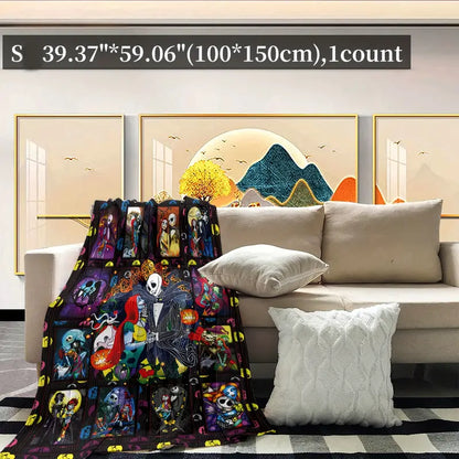 Couple Skull Gothic Blanket