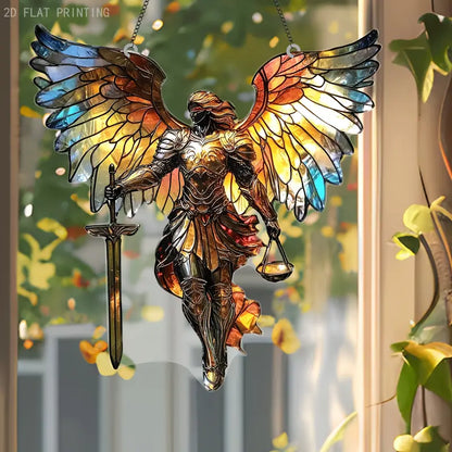 Archangel Michael Warrior Acrylic Window Hangings