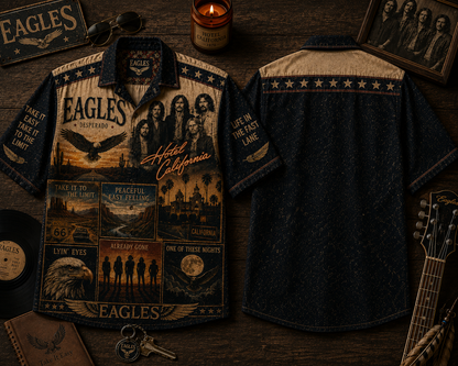 Eagles Hawaiian Shirt - Vintage Music Fan Gift
