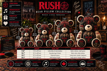 Rush Bear Custom Shaped Pillow – Progressive Rock Music Fan Gift
