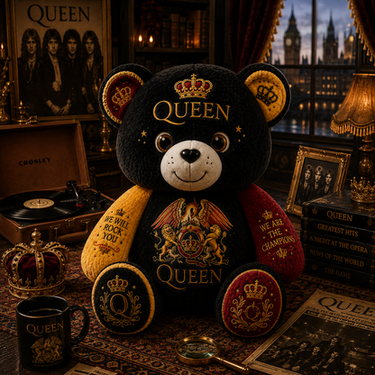 Queen Bear Custom Shaped Pillow – Gift for Classic Music Lover