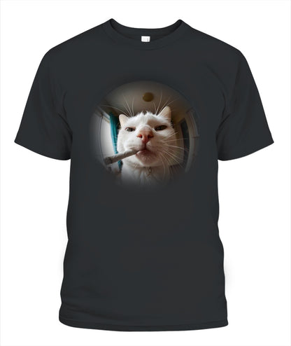 Smokin’ Cat – Funny Meme Graphic Tee