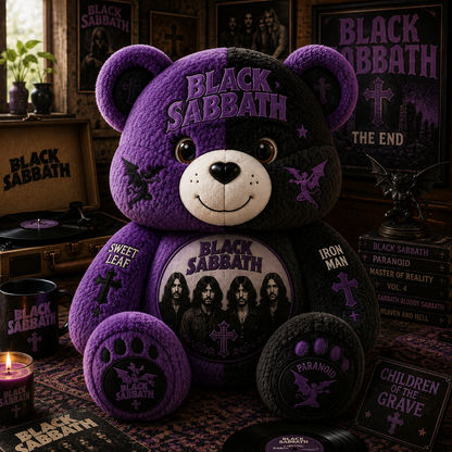 Black Sabbath Band Bear Custom Shaped Pillow – Rock Music Legend Gift