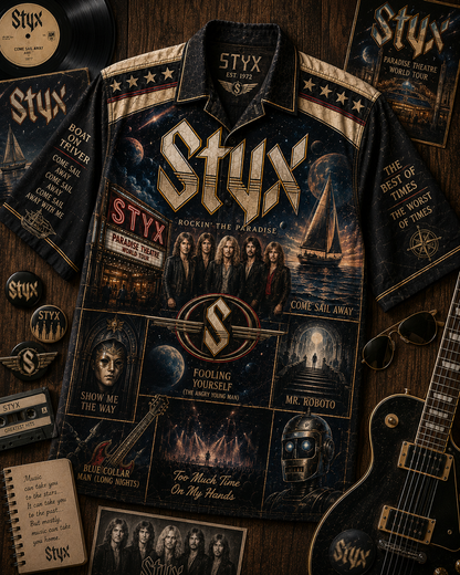 Styx Hawaiian Shirt - Vintage Music Fan Gift