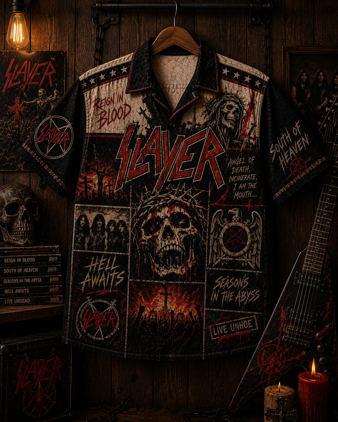 Slayer Hawaiian Shirt - Vintage Music Fan Gift