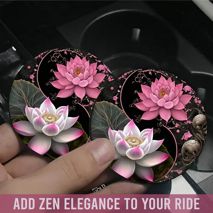 Lotus Flower Zen Car Coaster