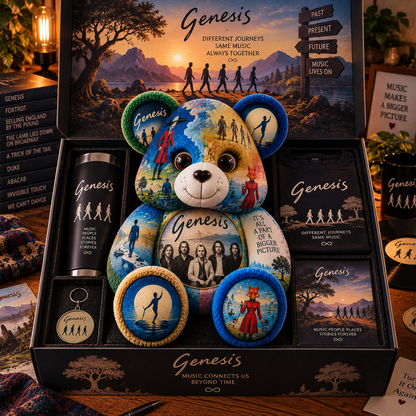 Genesis Bear Custom Shaped Pillow – Progressive Rock Fan Gift