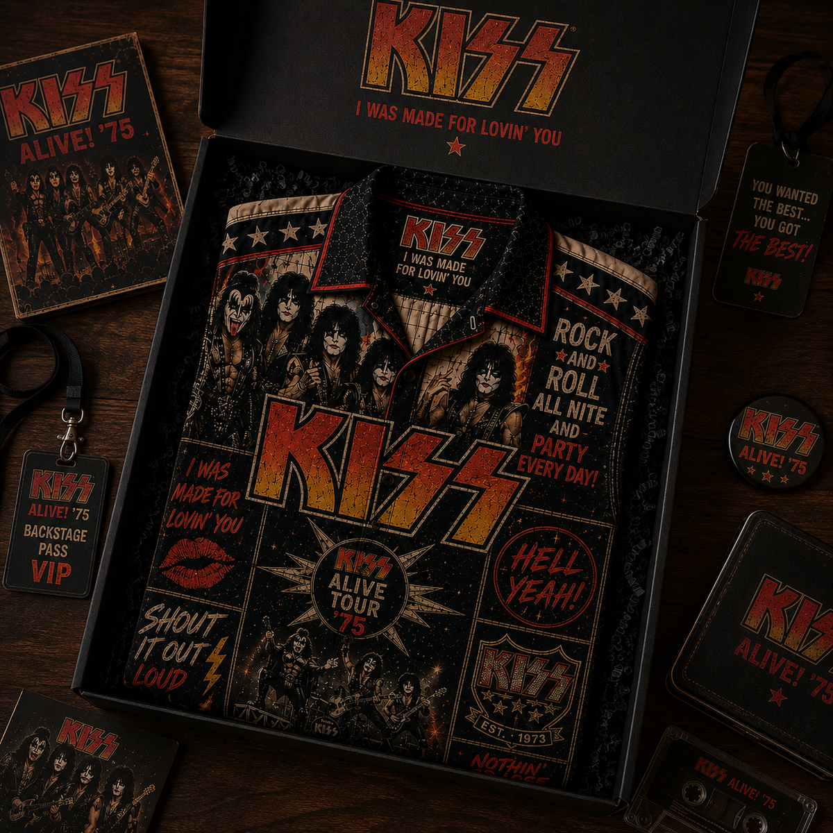 KISS Hawaiian Shirt - Vintage Music Fan Gift
