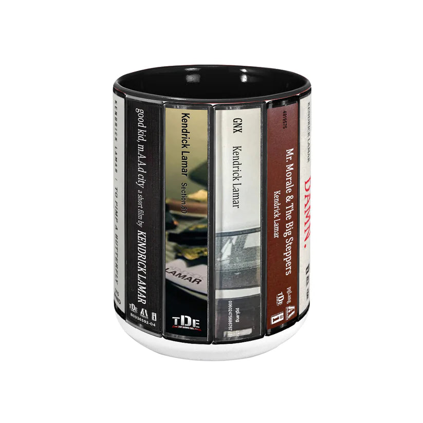 Kendrick Lamar Albums Cassette Collection Retro Accent Mug