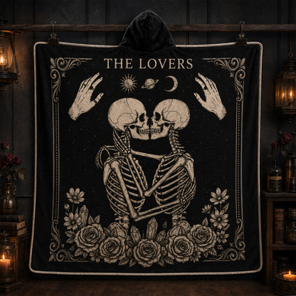 Couple Skeleton Hooded Blanket