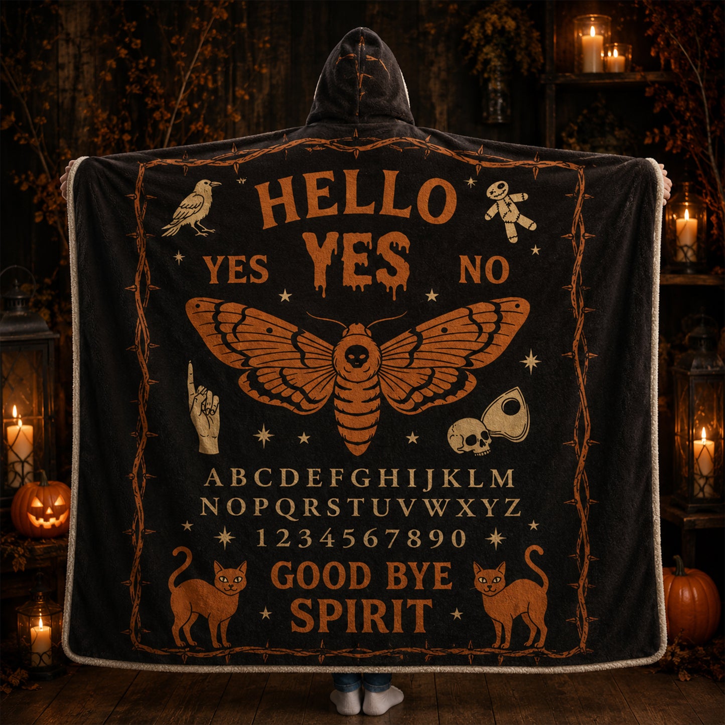 Spirit Board Hooded Blanket