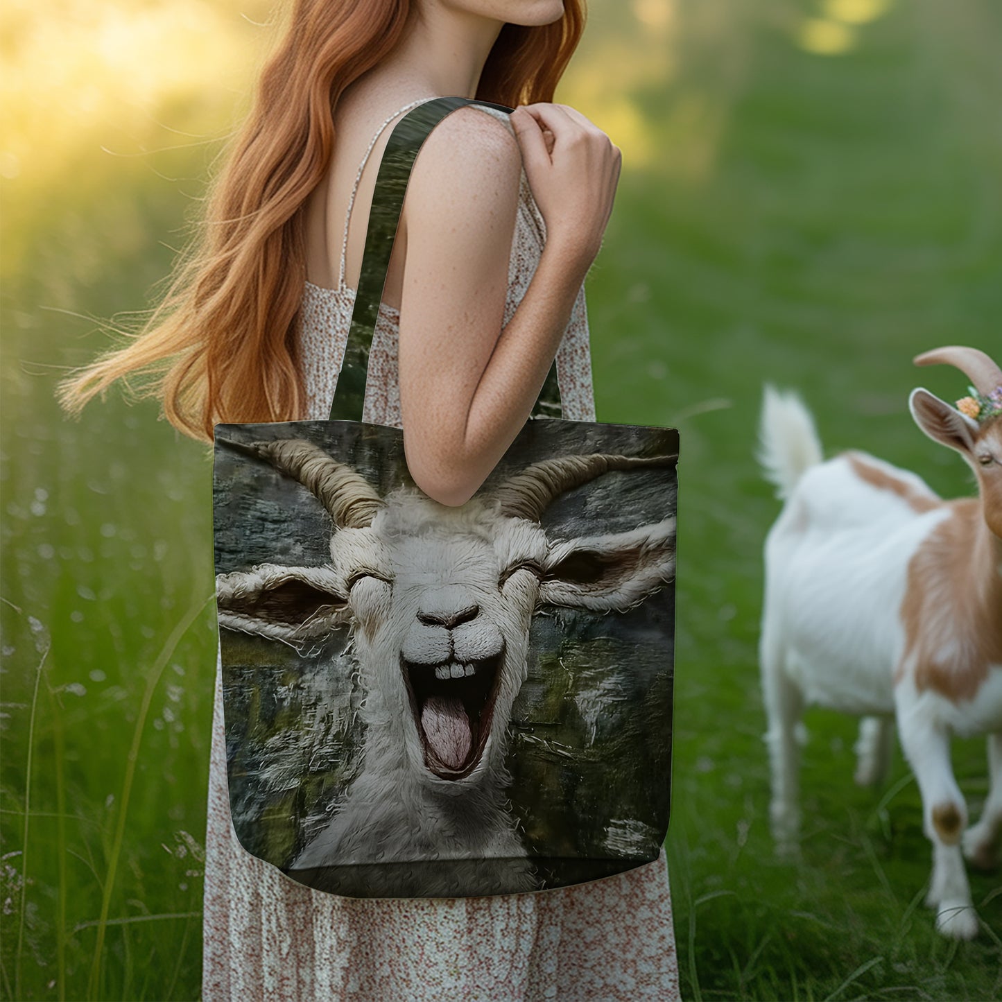 Funny Goat Tote Bag