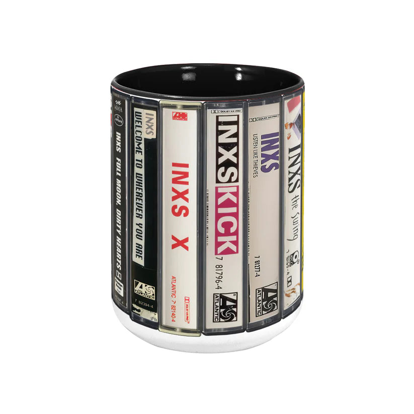 INXS Albums Cassette Retro Collection Accent Mug