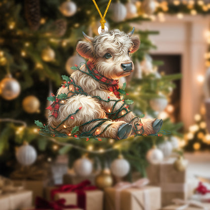 Cute Cow Christmas Ornament