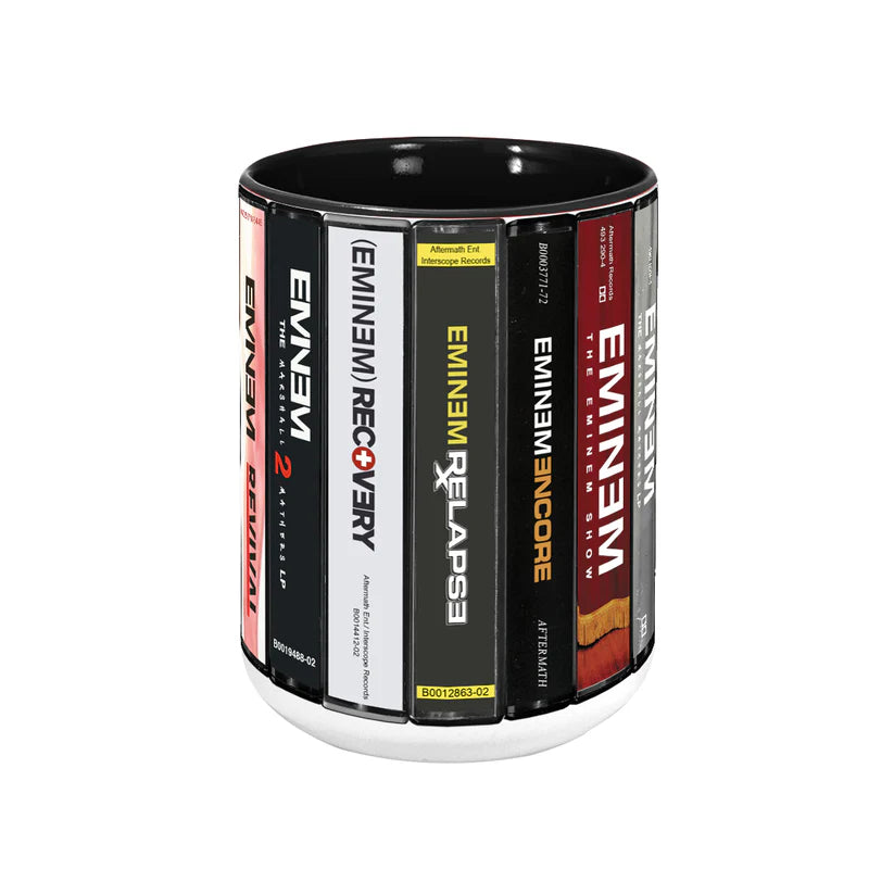Eminem Albums Cassette Collection Retro Accent Mug