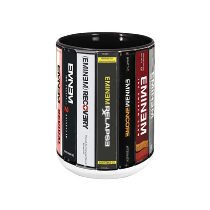 Eminem Albums Cassette Collection Retro Accent Mug