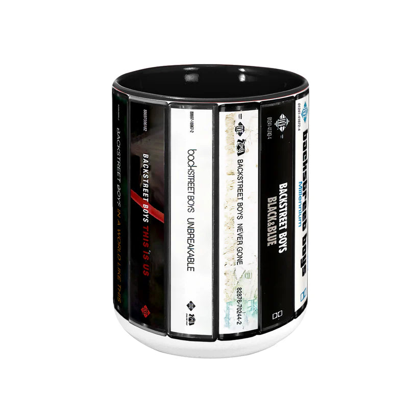 Backstreet Boys Albums Cassette Collection Retro Accent Mug