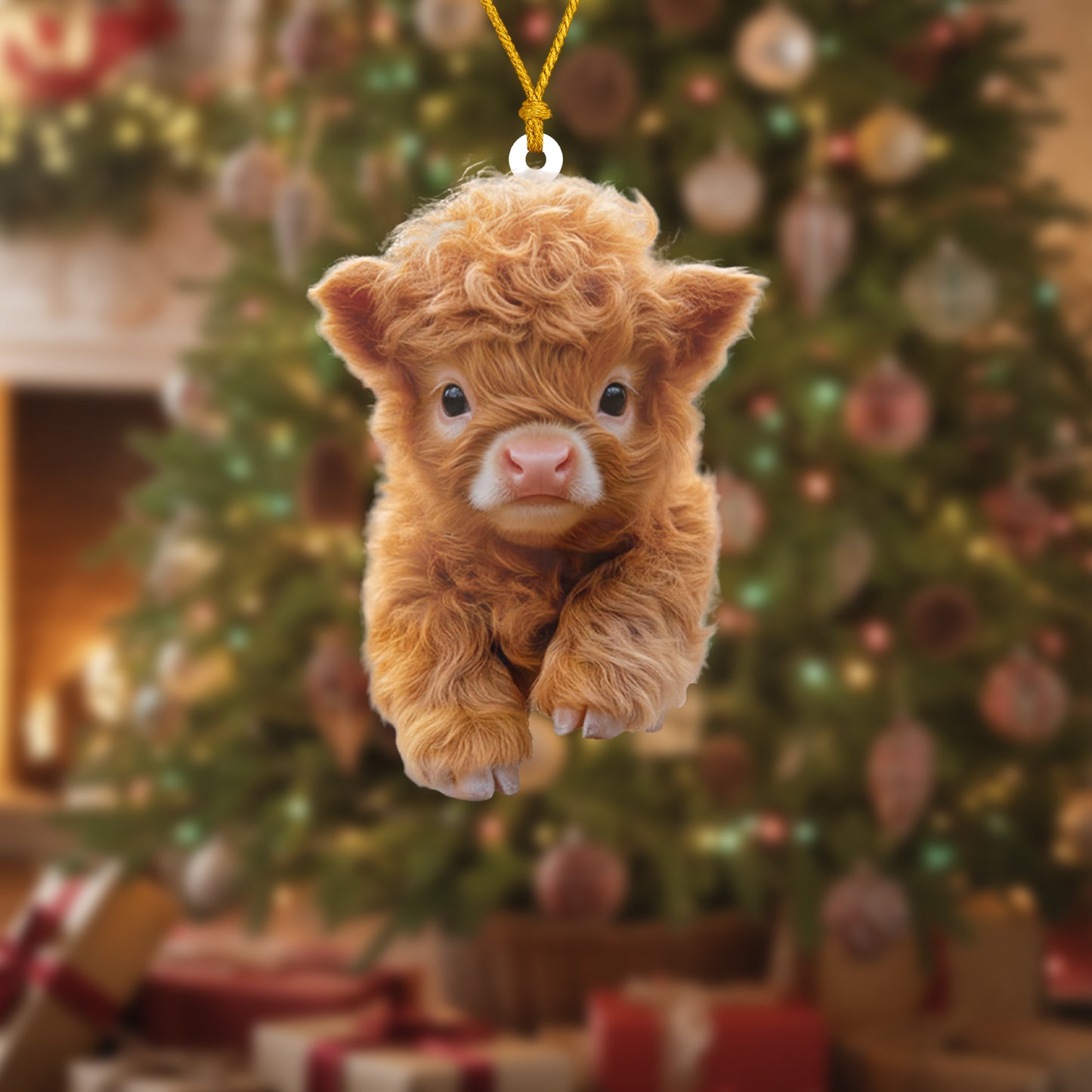 Christmas Calf Ornament