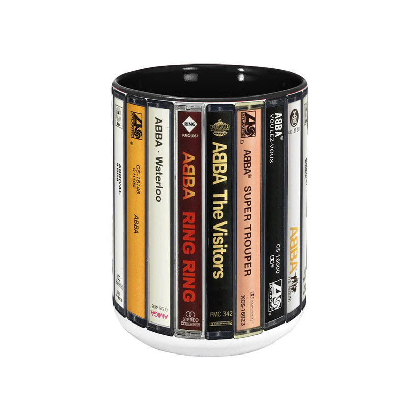 ABBA Albums Cassette Retro Collection Accent Mug
