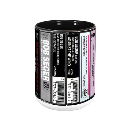 Bob Seger Albums Cassette Collection Retro Accent Mug