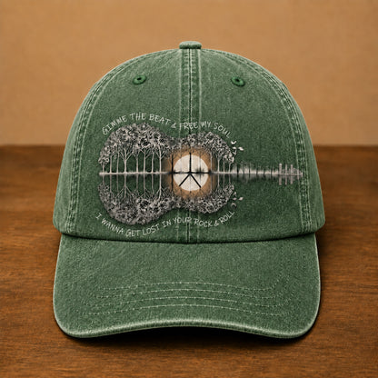Gimme The Beat - Free My Soul - Guitar Classic Music Denim Cap