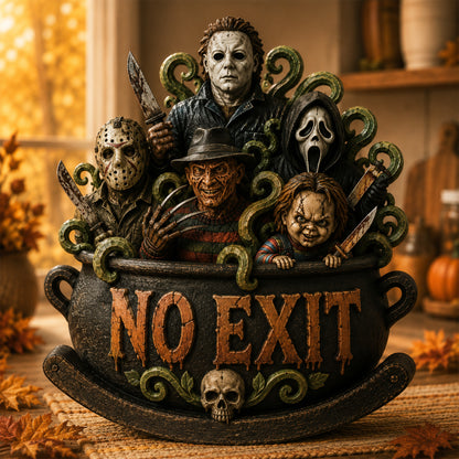 Horror Decoration Wooden Block Sign