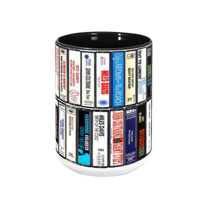 Jazz Albums Cassette Retro Collection Accent Mug