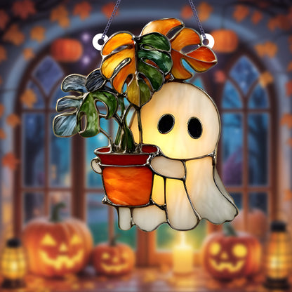 Cute Ghost Stained Glass Acrylic Suncatcher