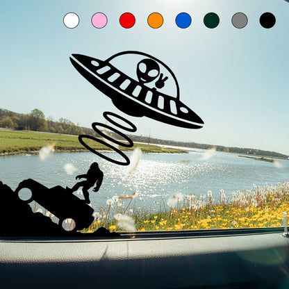 Bigfoot And Alien Sticker
