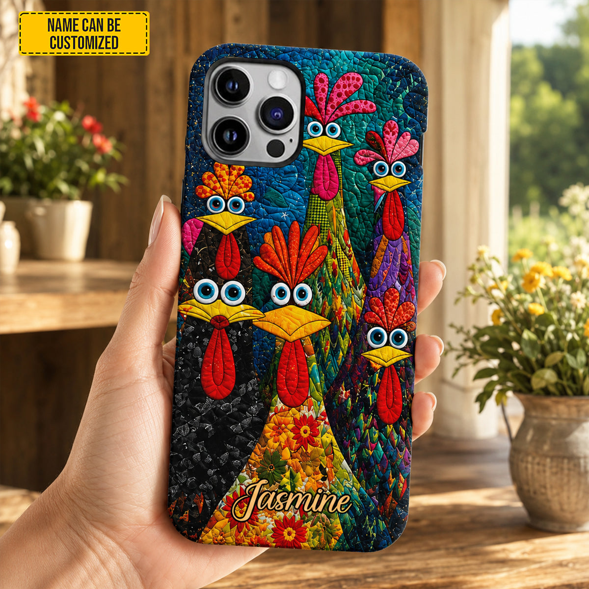 Personalized Funny Colorful Chicken Phone Case
