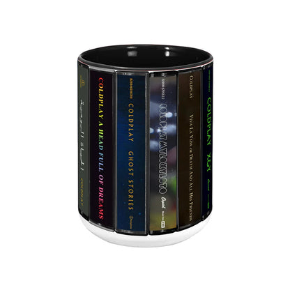 Coldplay Albums Cassette Collection Retro Accent Mug