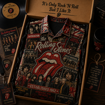 Rolling Stones Band Hawaiian Shirt - Vintage Music Rock Fan Gift