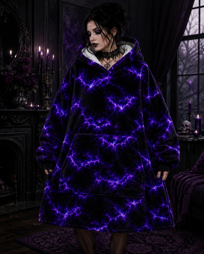 Purple Bat Blanket Hoodie – The Perfect Gift for Gothic Souls