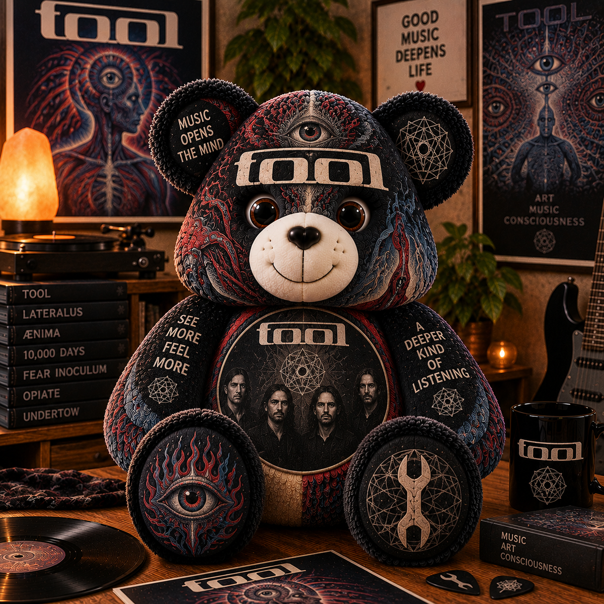 Tool Bear Custom Shaped Pillow – Progressive Metal Fan Gift