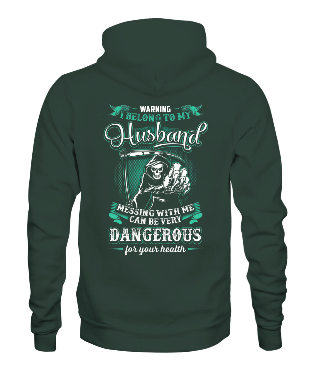 Warning I Belong To My Husband – Skull Grim Reaper Graphic Shirt, Gifts For Woman