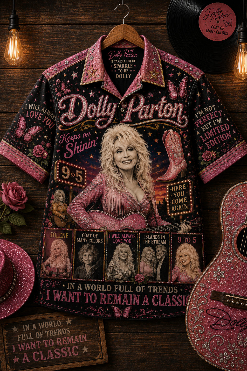 Dolly Parton Hawaiian Shirt - Vintage Music Country Fan Gift