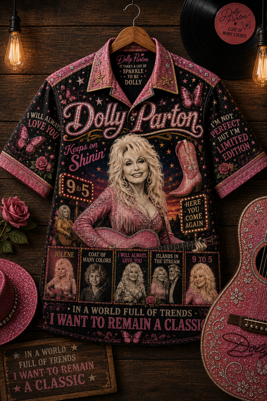 Dolly Parton Hawaiian Shirt - Vintage Music Country Fan Gift