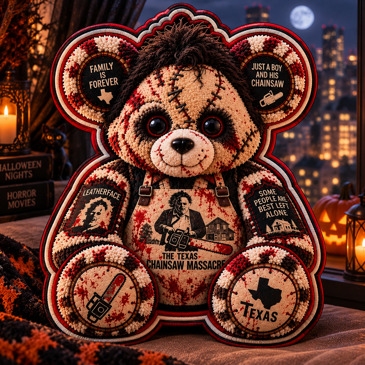 Leatherface Texas Chainsaw Horror Custom Shape Pillow  – Spooky Halloween Pillow