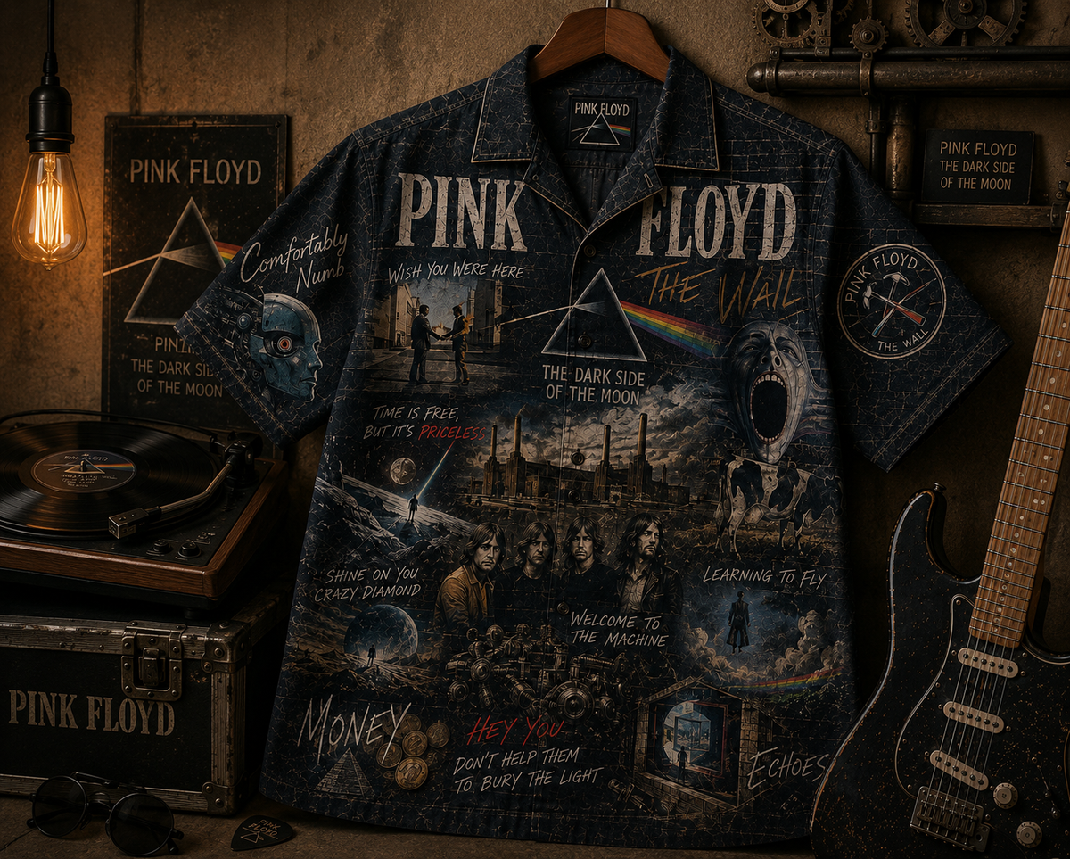 Pink Floyd Hawaiian Shirt Version 2 - Vintage Music Fan Gift