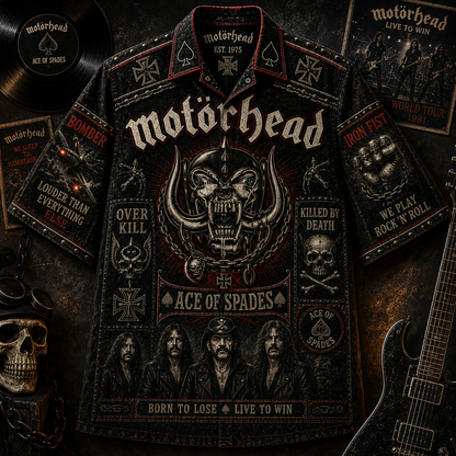 Motörhead Hawaiian Shirt - Vintage Music Rock Fan Gift