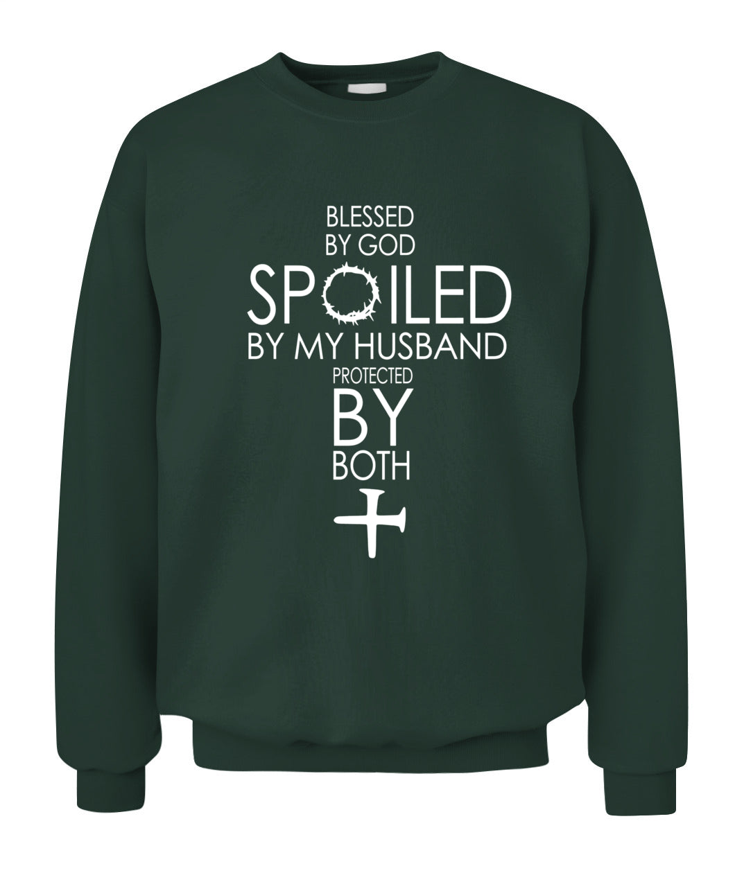 Blessed By God – Spoiled By My Husband – Protected By Both | Faith & Love Graphic Shirt, Gifts For Woman