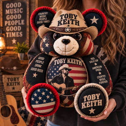 Toby Keith Custom Shaped Bear Pillow – Should’ve Been a Cowboy Country Music Legend Inspired Gift for Toby Keith Fans