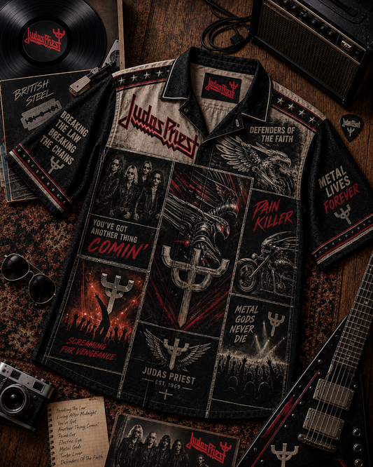 Judas Priest Hawaiian Shirt - Vintage Music Fan Gift Version 2