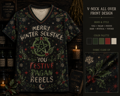 Funny Witch Christmas  Shirt, Merry Winter Solstice Pagan Tee, Witchy Christmas Shirt, Festive Pagan Gift