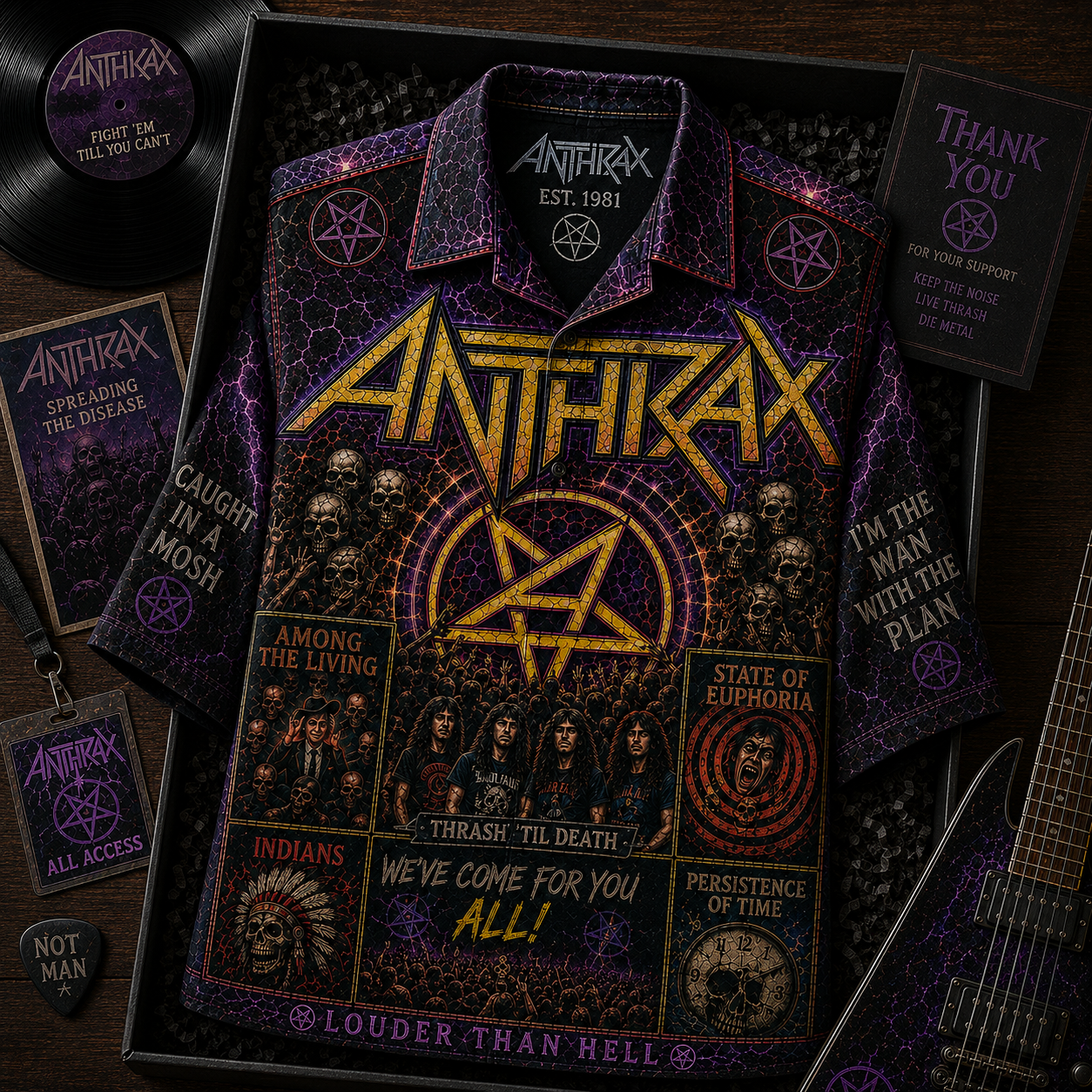 Anthrax Band Hawaiian Shirt - Vintage Music Rock Fan Gift