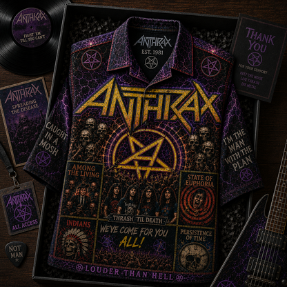 Anthrax Band Hawaiian Shirt - Vintage Music Rock Fan Gift
